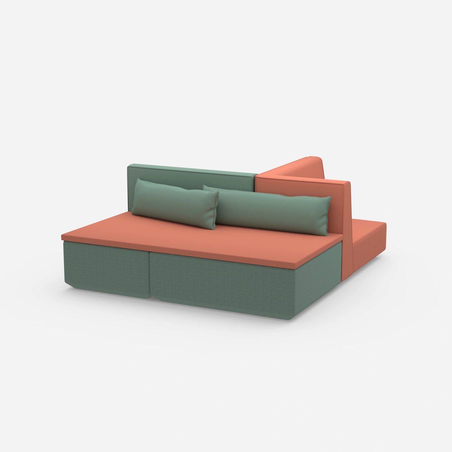 Cross sleeper sofa from the side