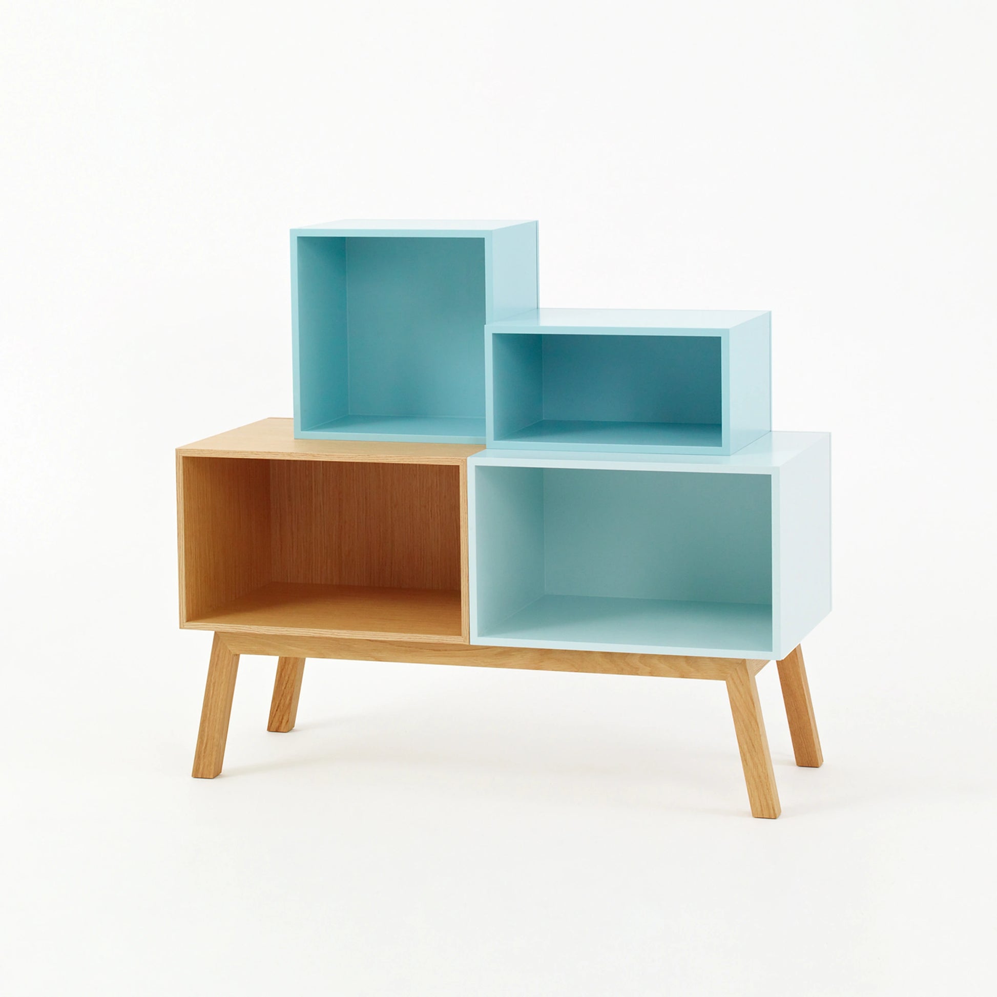 Shelving system SB020 from the right-hand side