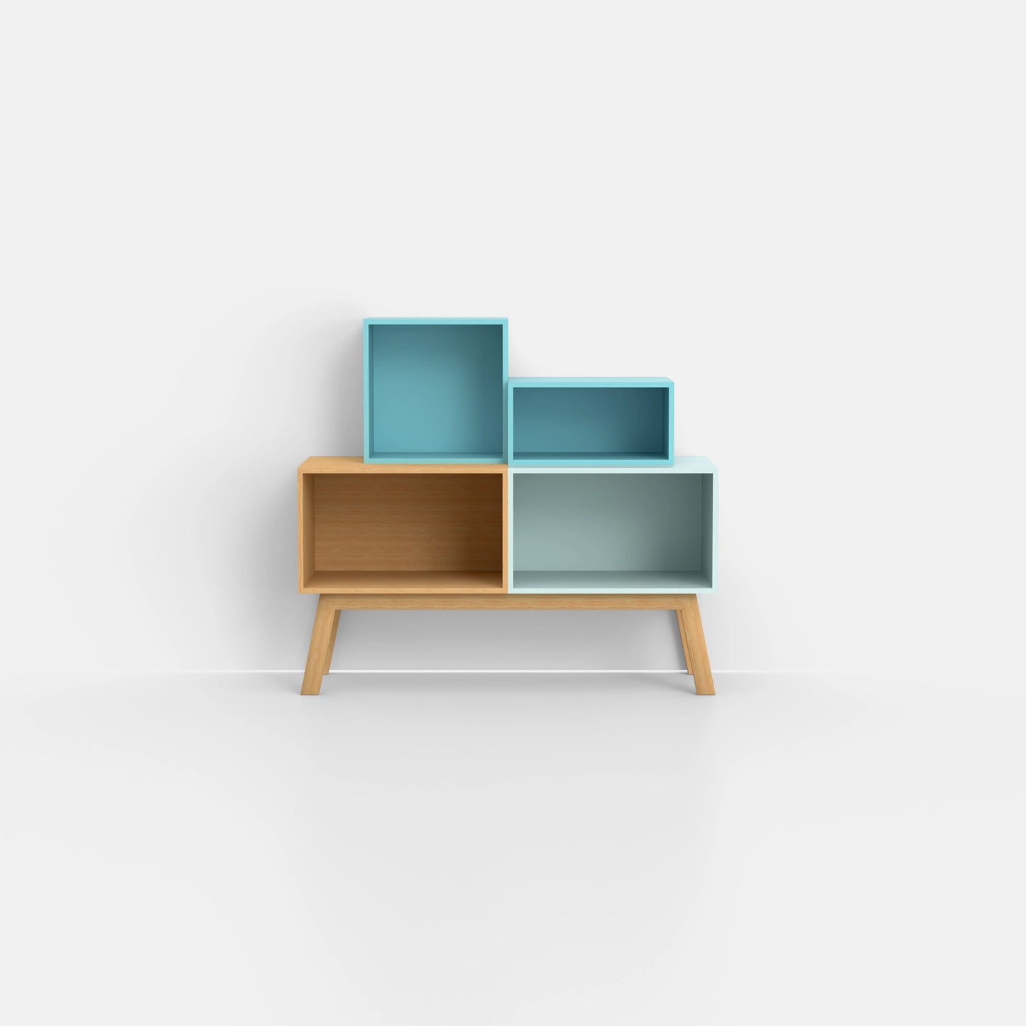 Shelving system SB020 from the front