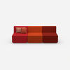 Red 3 seater sofas from the front