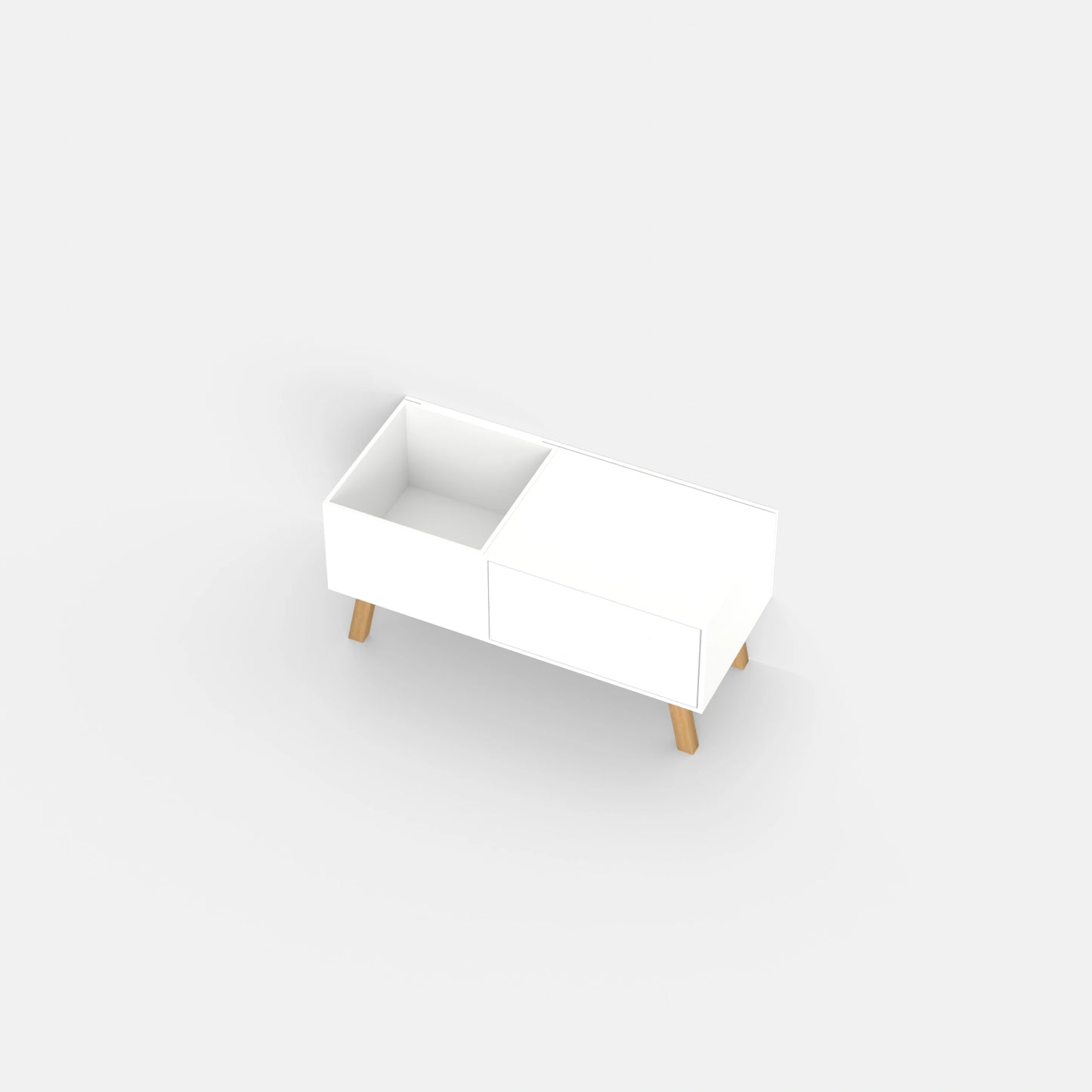 Record shelf SB004 from above