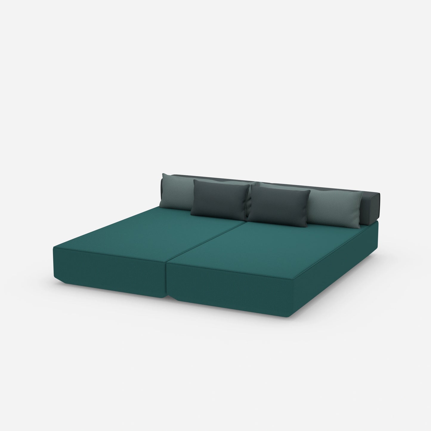 Sofa bed for 2 people from the side