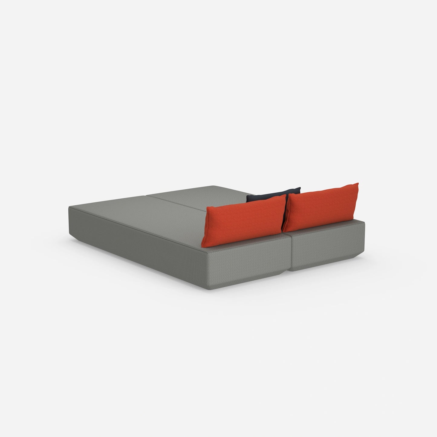 Sofa bed for 2 people, viewed from behind