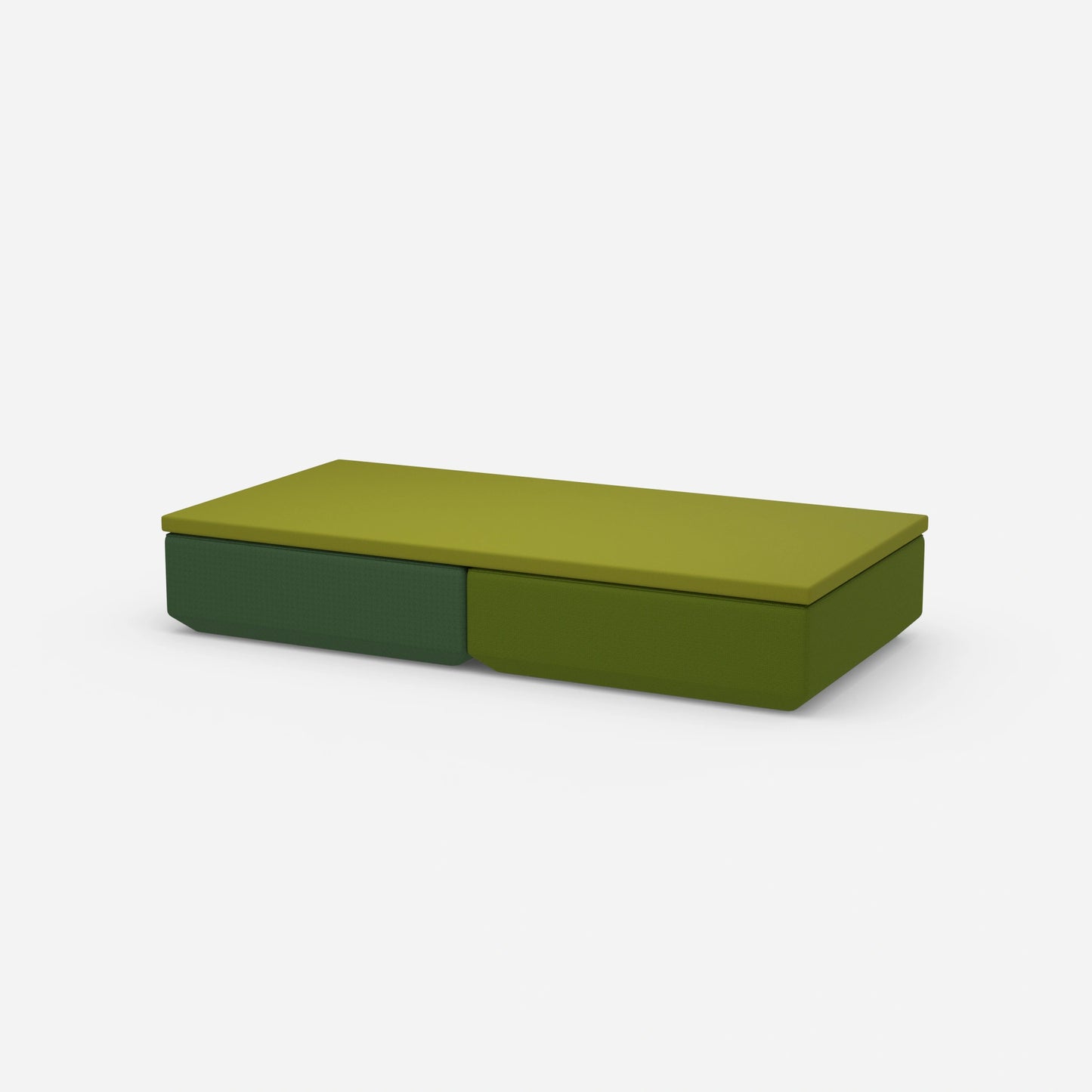 Sofa bed, floor-to-ceiling from the side