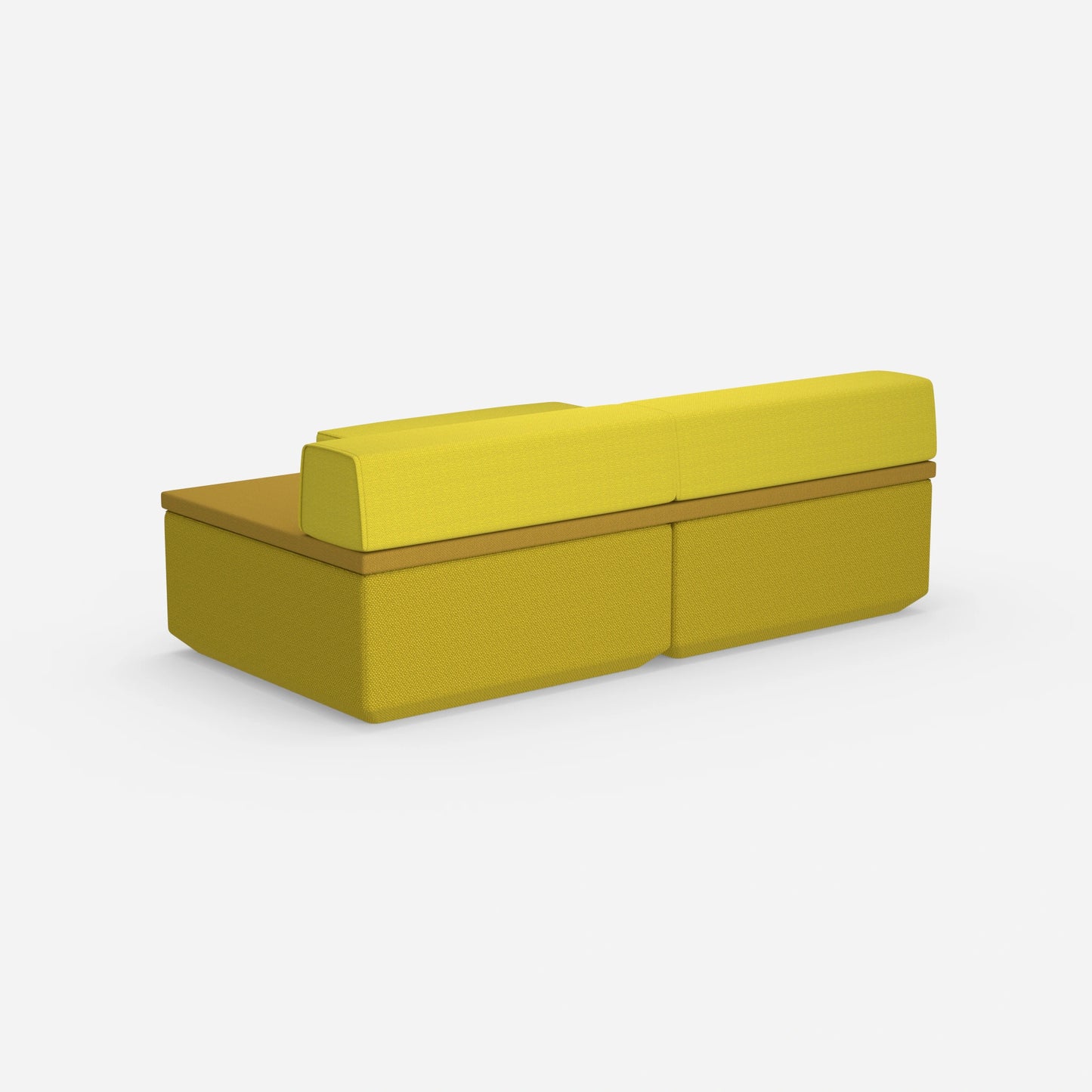 Sofa bed for one person, viewed from behind