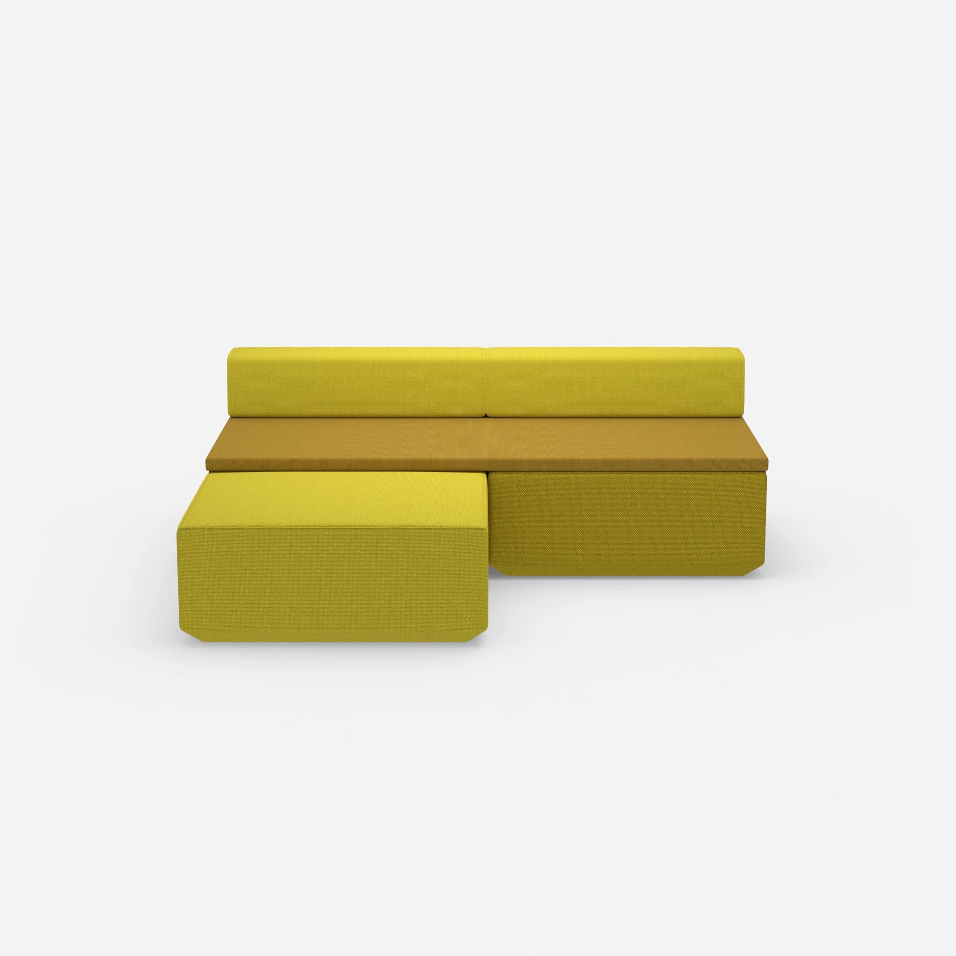 Sofa bed for one person, viewed from the front