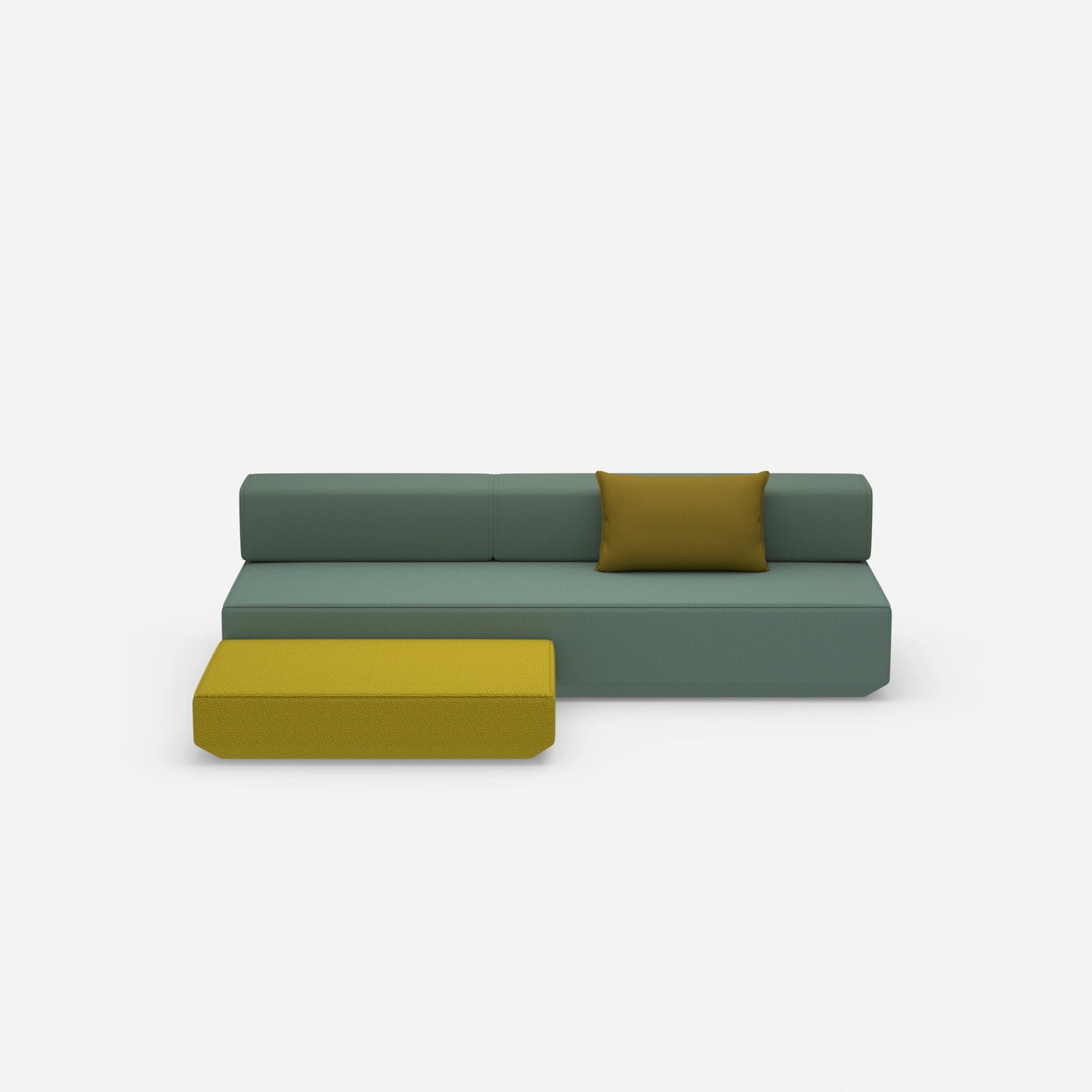 Sofa bed stool from the front