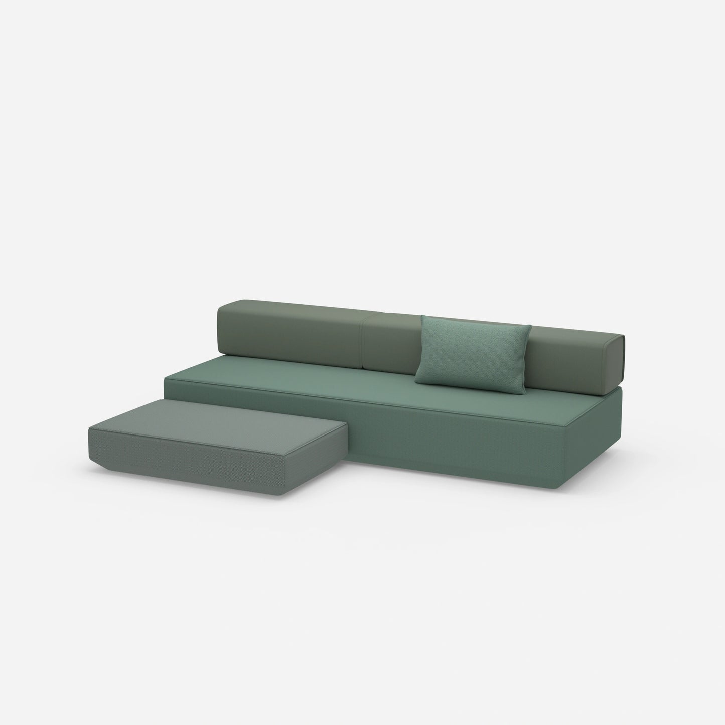 Sofa bed stool from the side