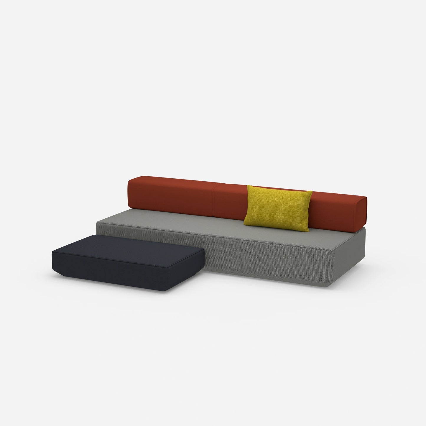 Sofa bed stool from the side