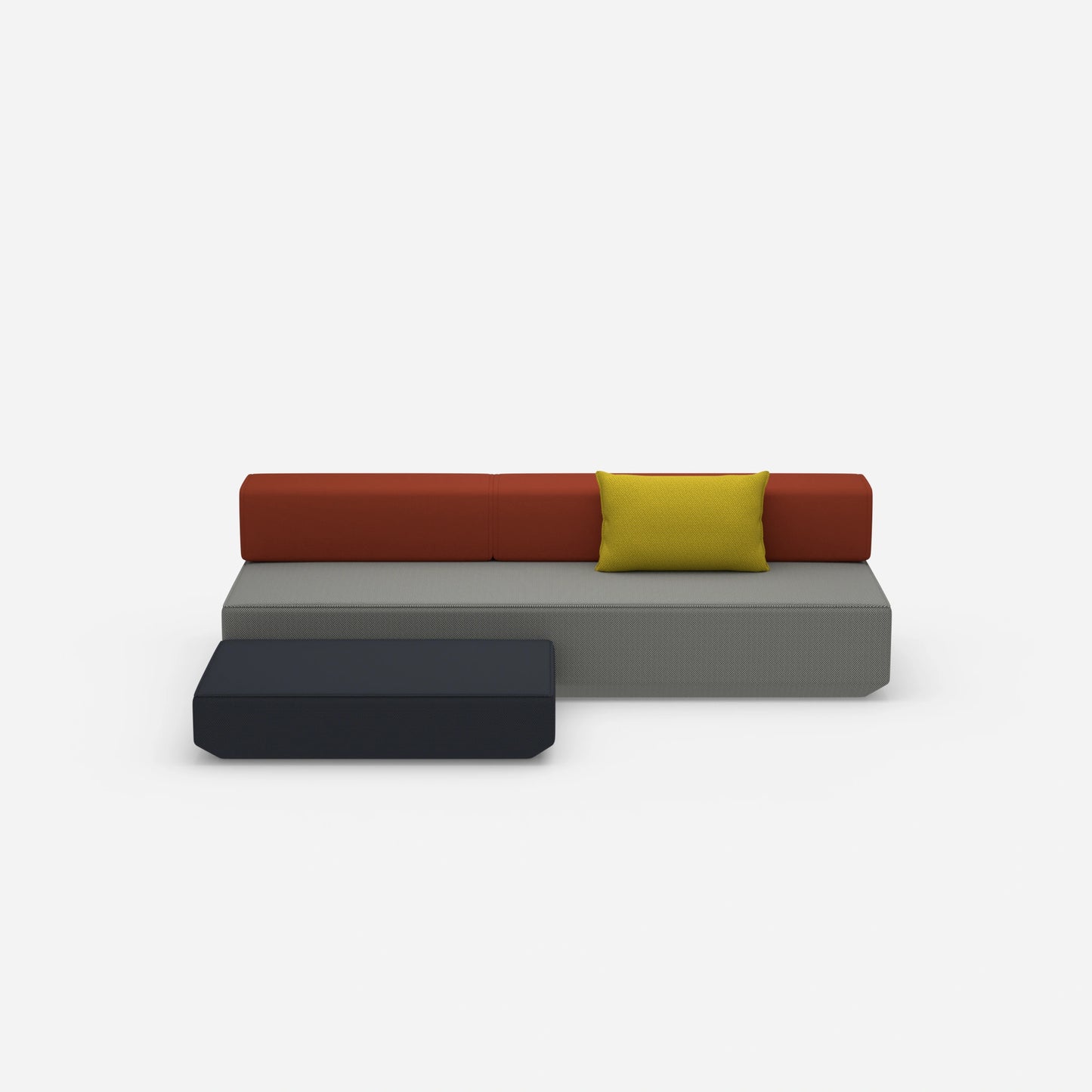 Sofa bed stool from the front