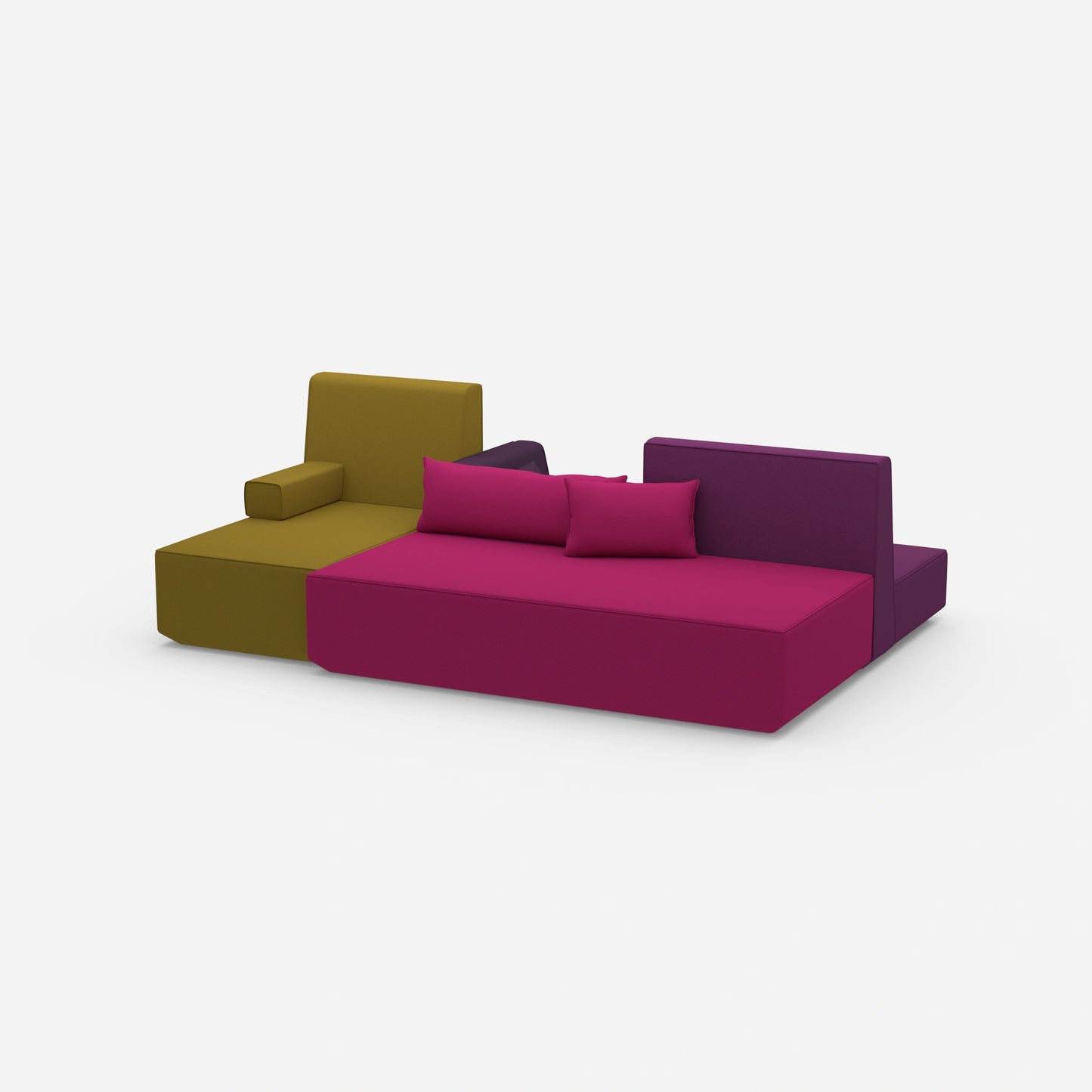 Sofa bed for small rooms, viewed from the side