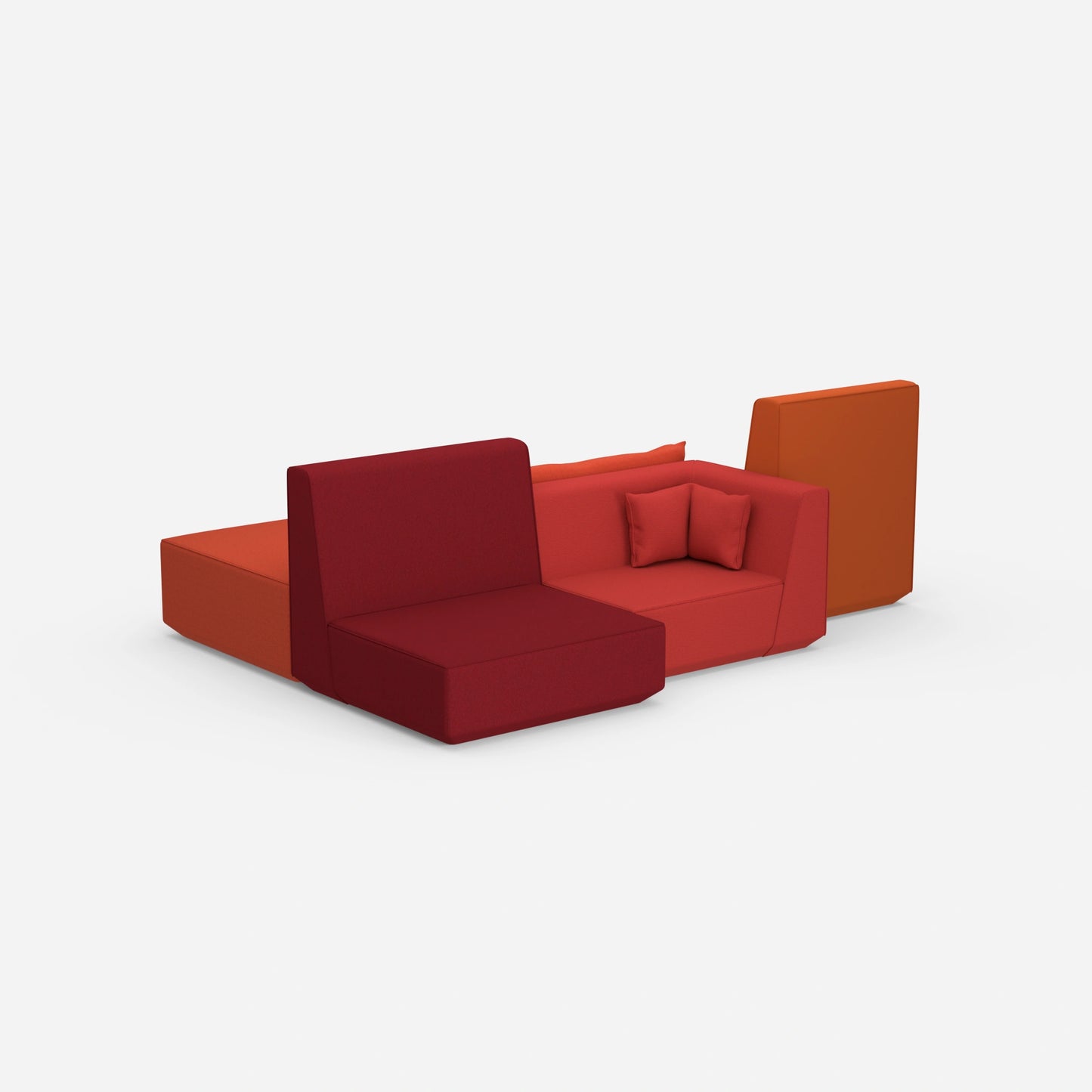 Sofa bed small room from behind