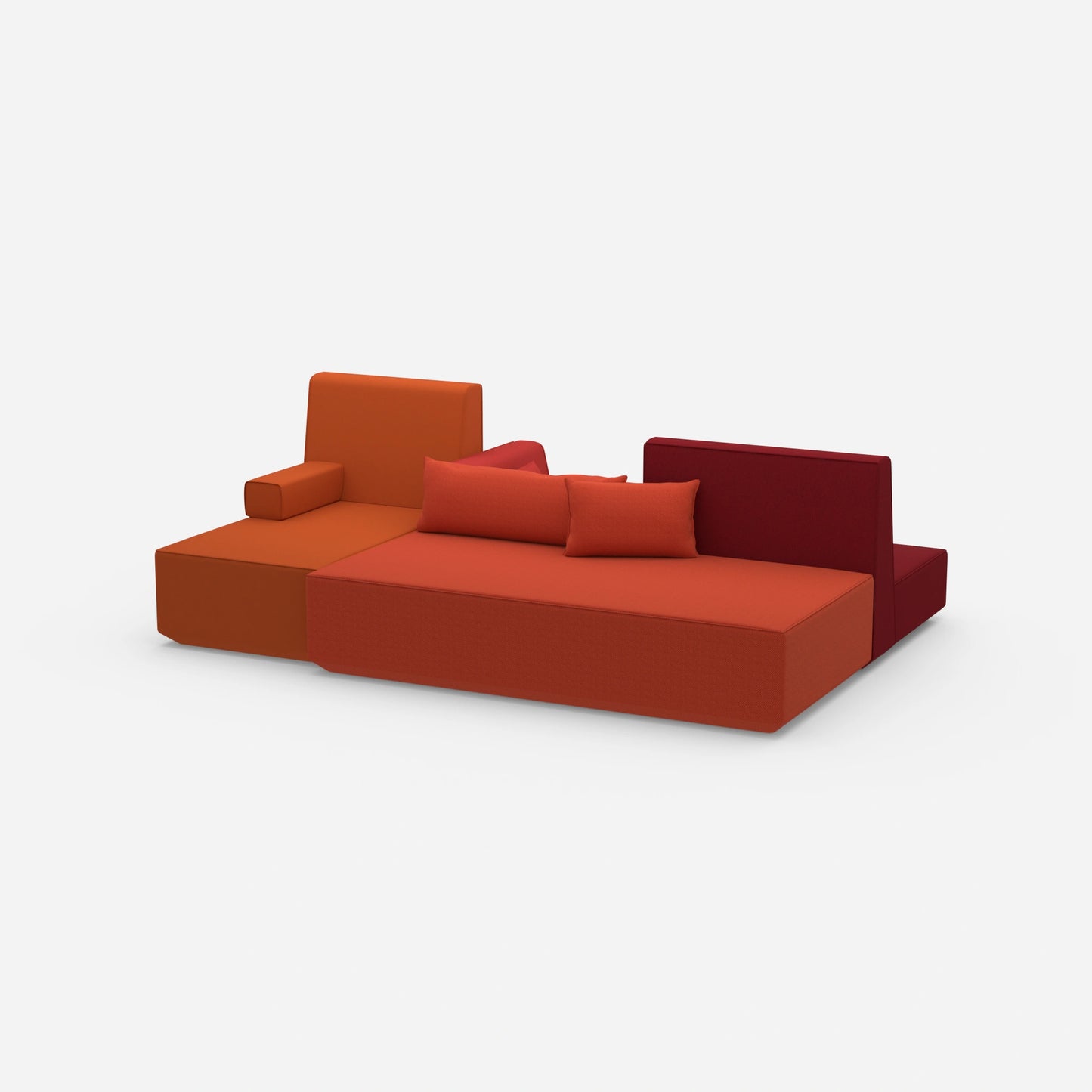 Sofa bed for small rooms, viewed from the side