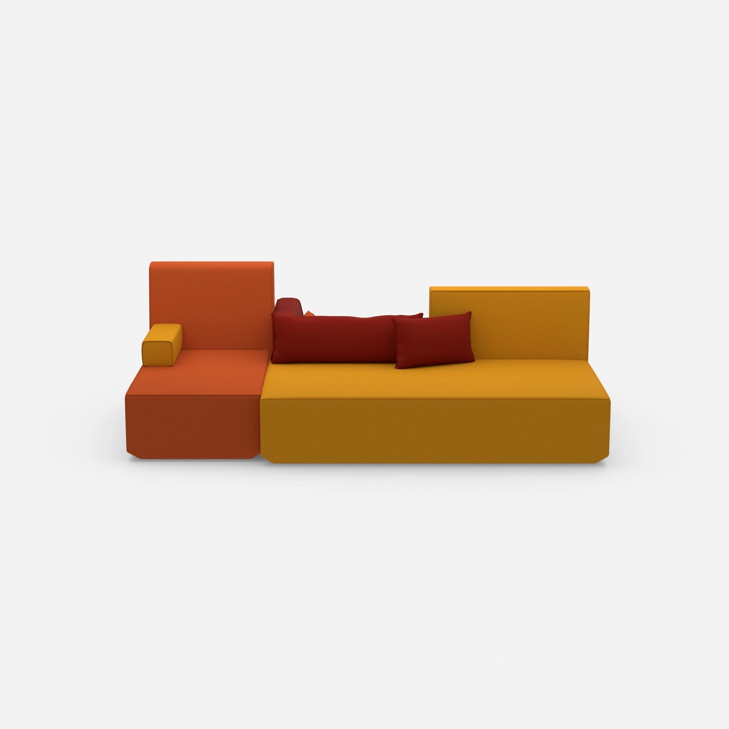 Small sofa bed room from the front