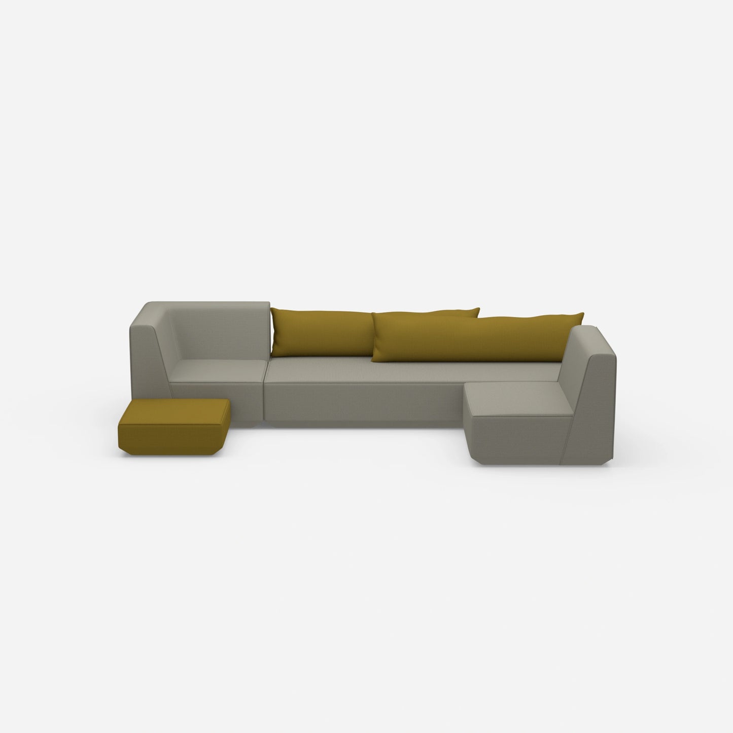 Compact sofa bed from the front