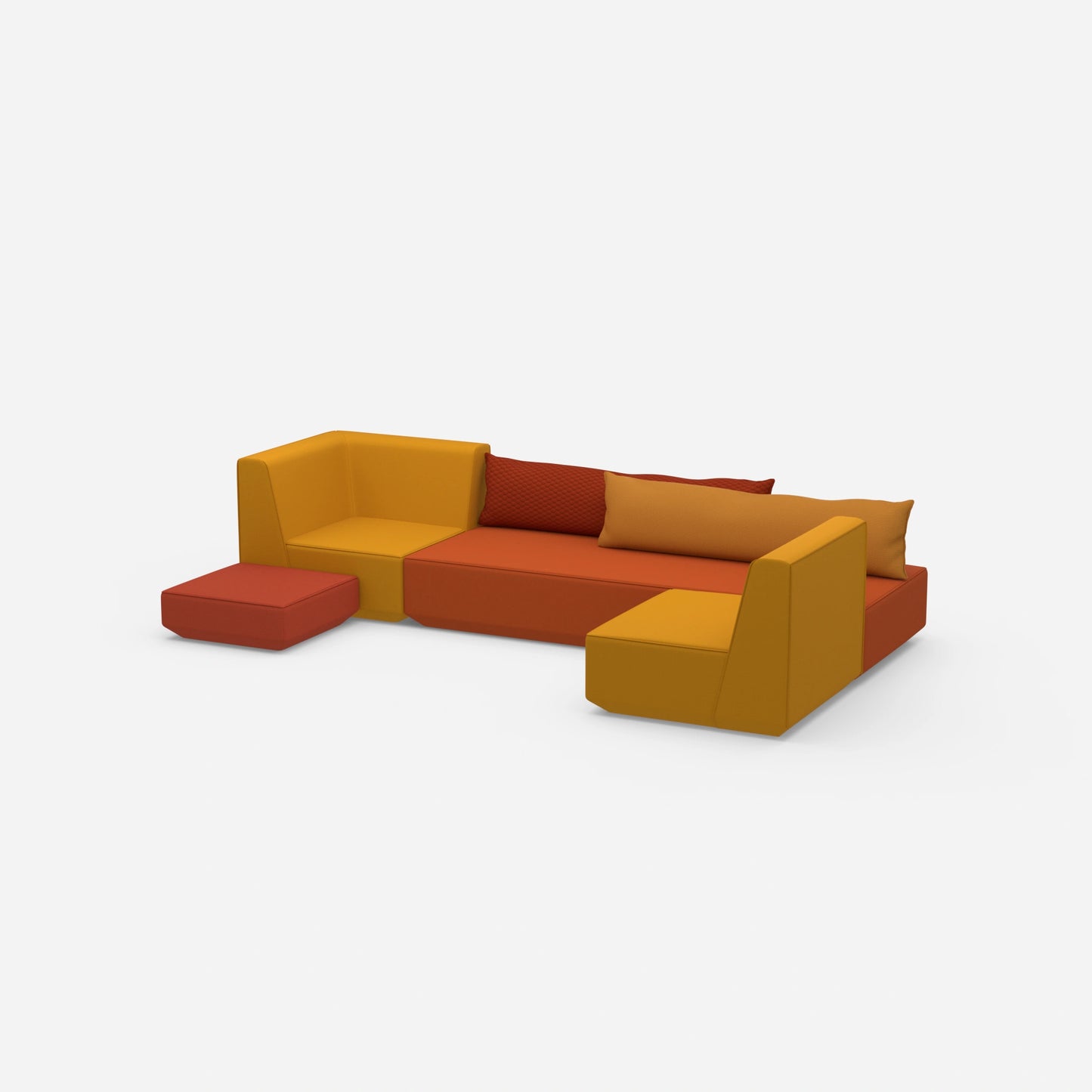 Compact sofa bed from the side