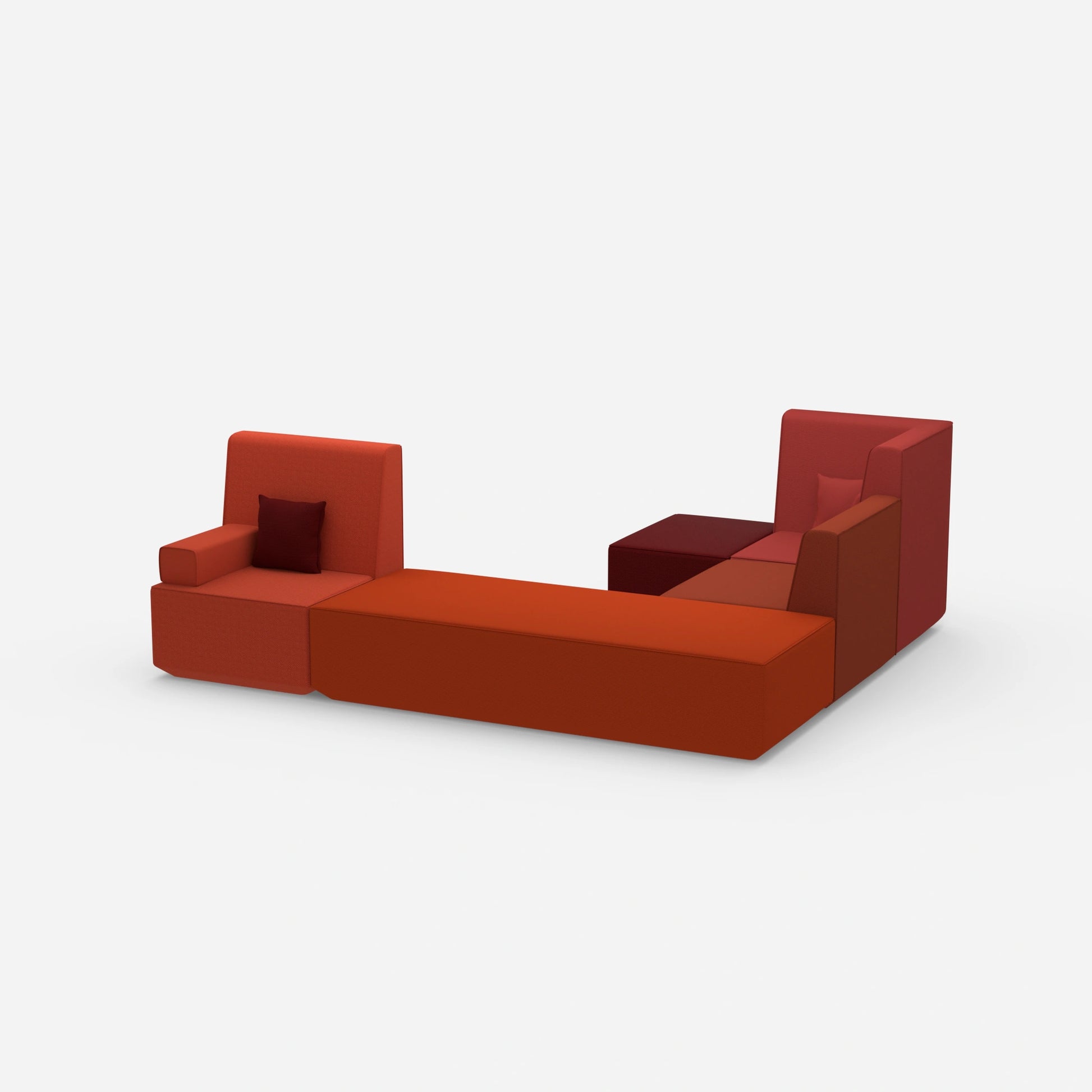 Small L-shaped sofa bed from the side