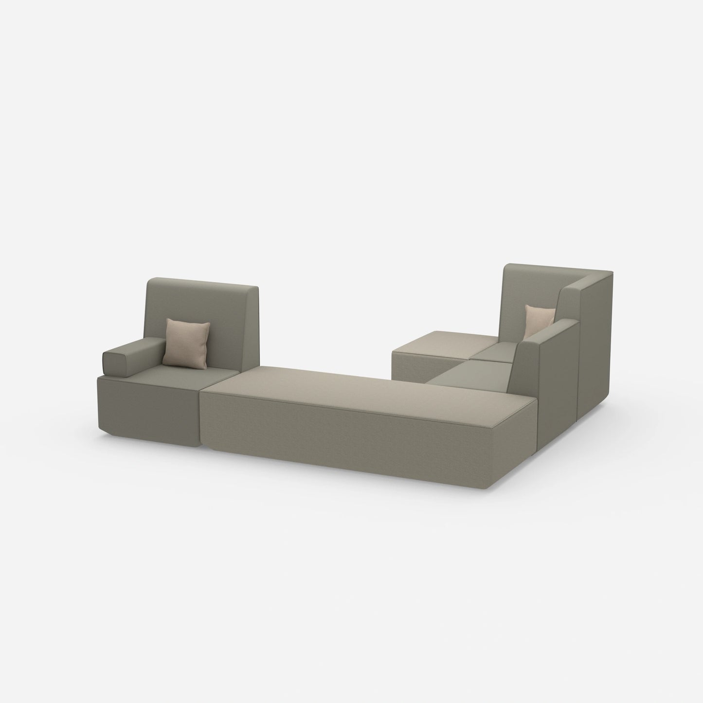 Small L-shaped sofa bed from the side