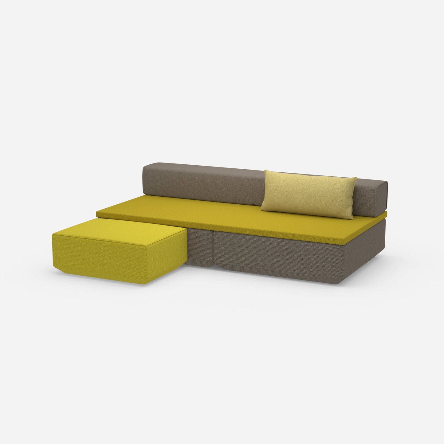 Mini sofa bed from the side