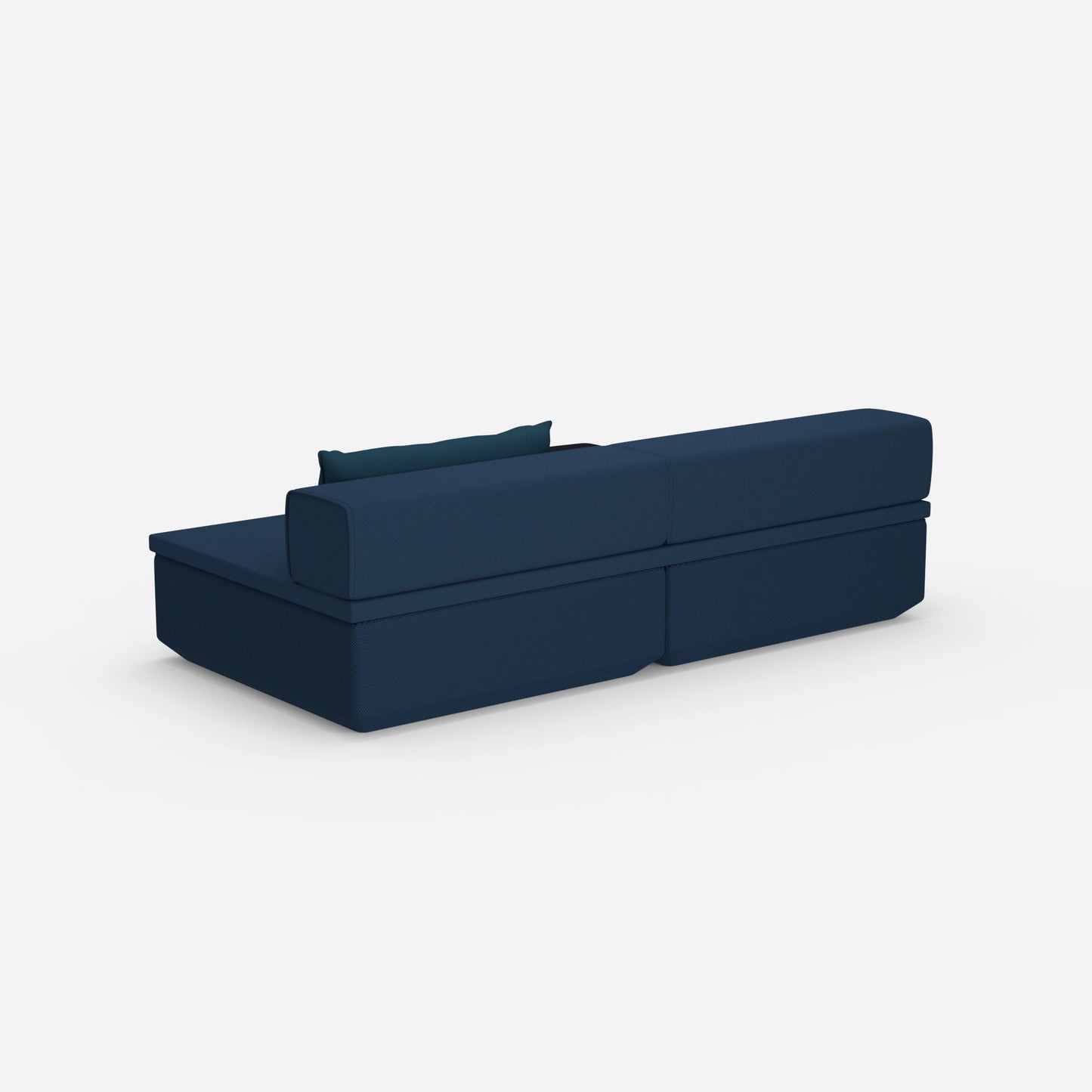 Mini sofa bed from behind