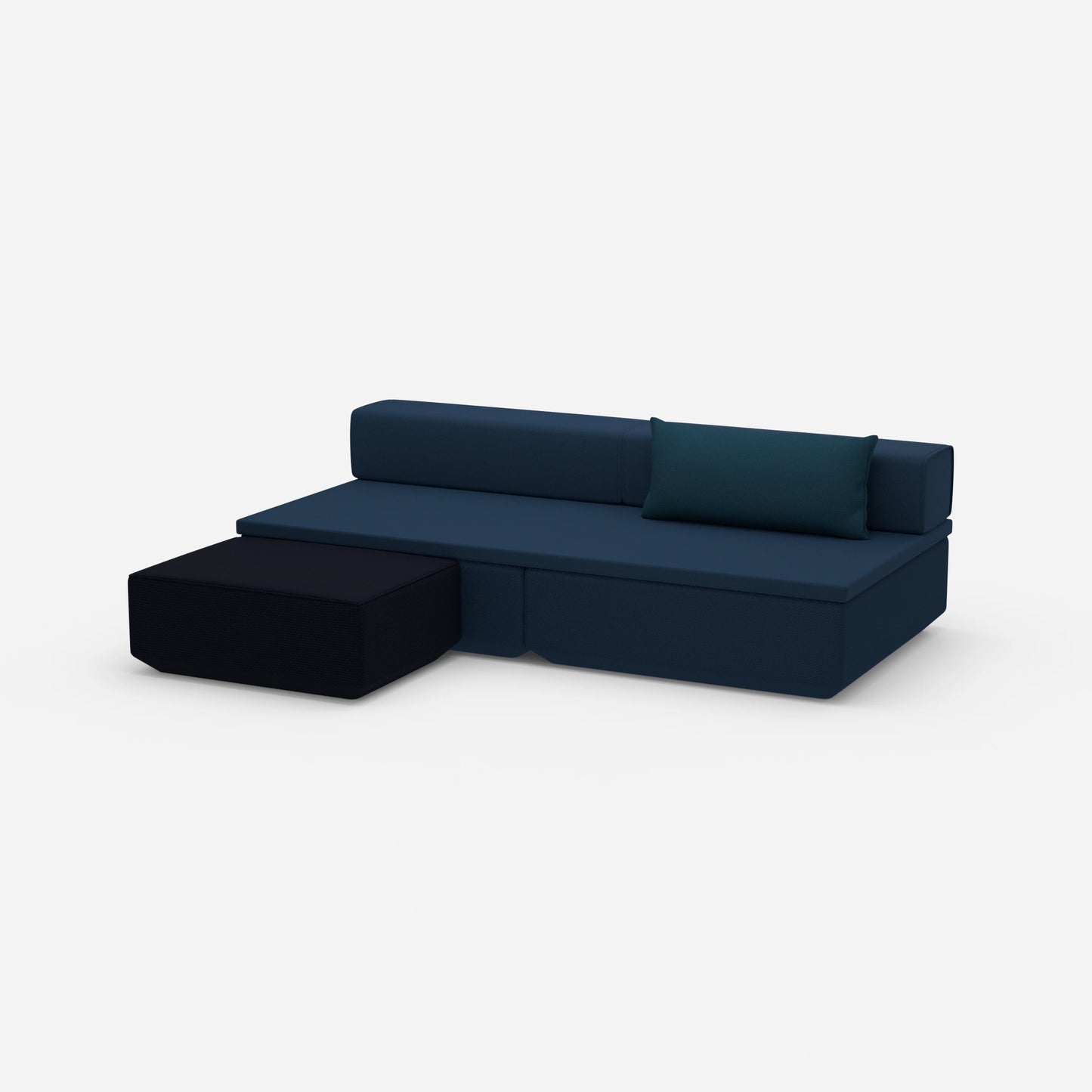 Mini sofa bed from the side