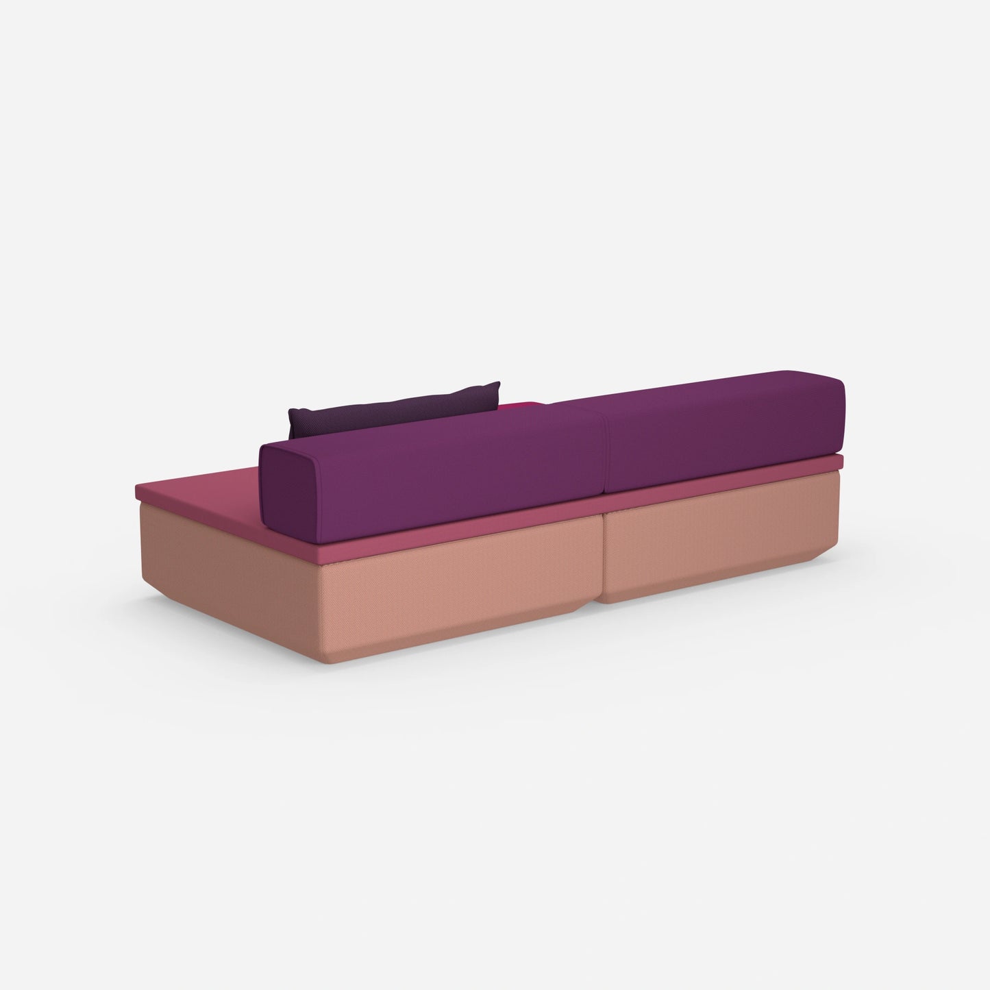 Mini sofa bed from behind