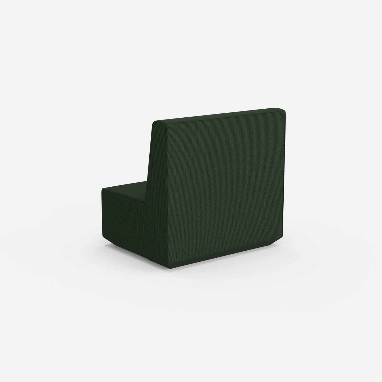 Armchair without backrest with high back from behind