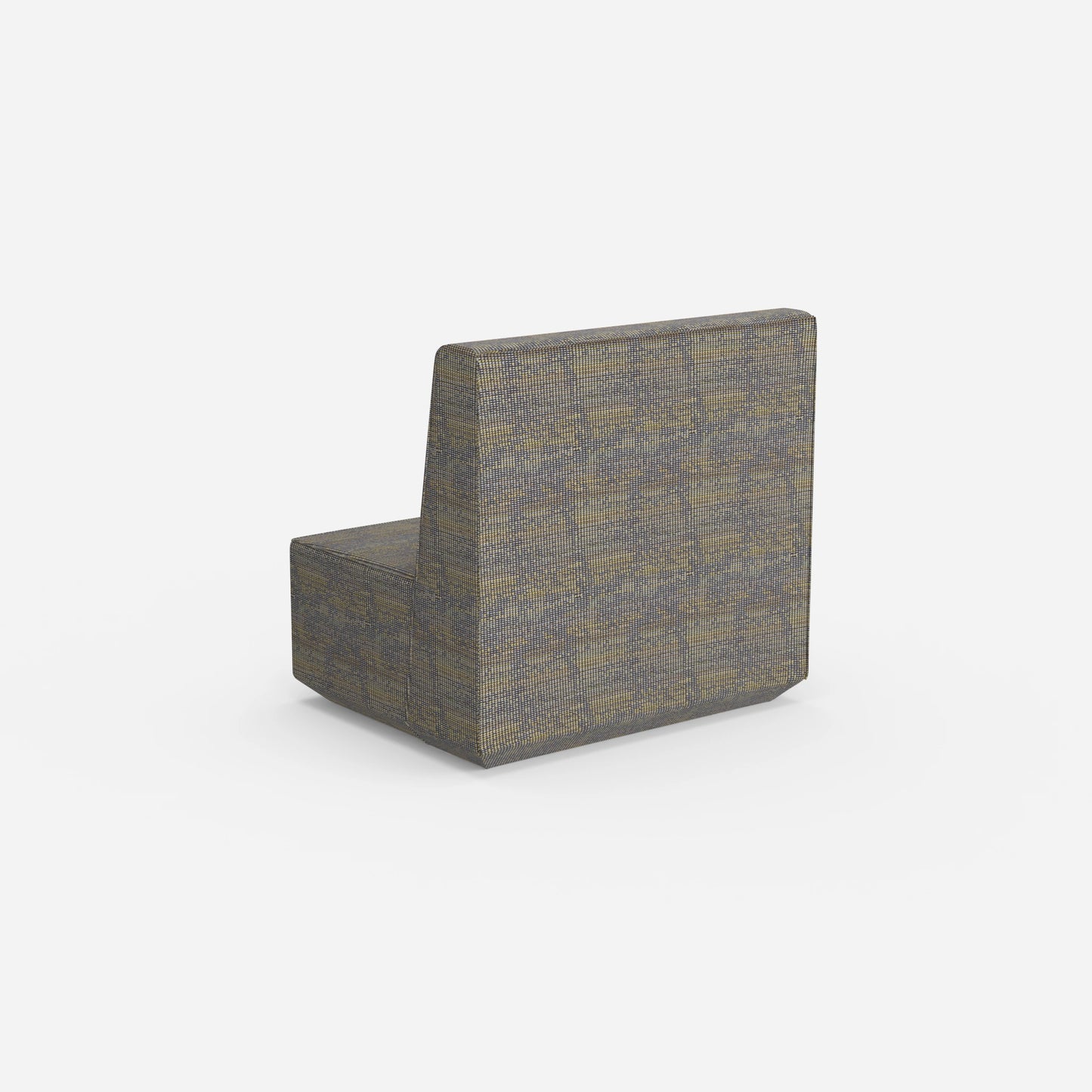 Armchair without backrest with high back from behind