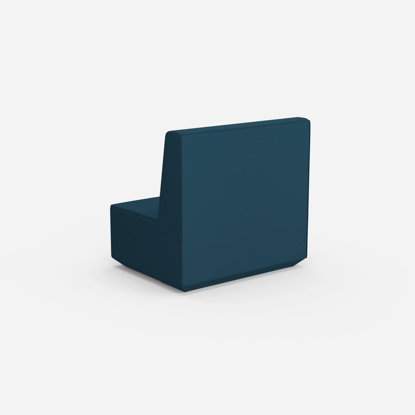 Armchair without backrest with high back from behind