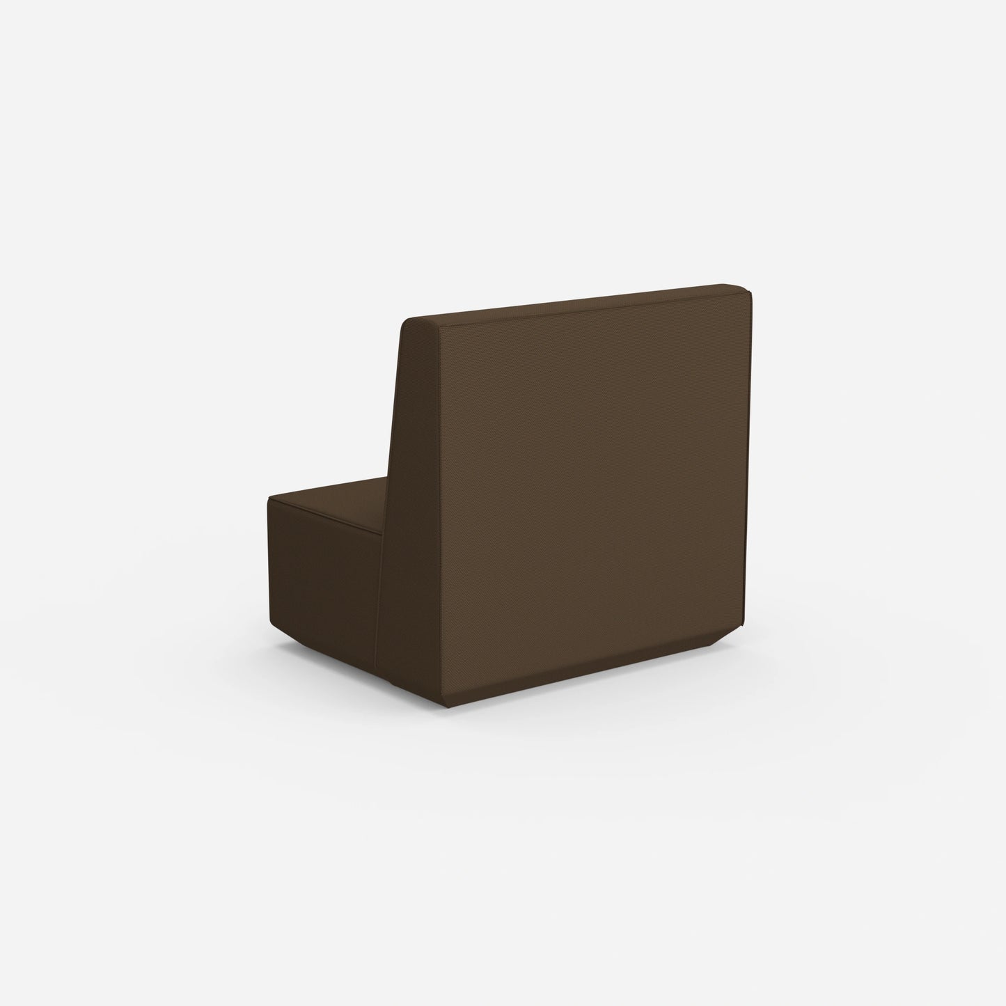 Armchair without backrest with high back from behind