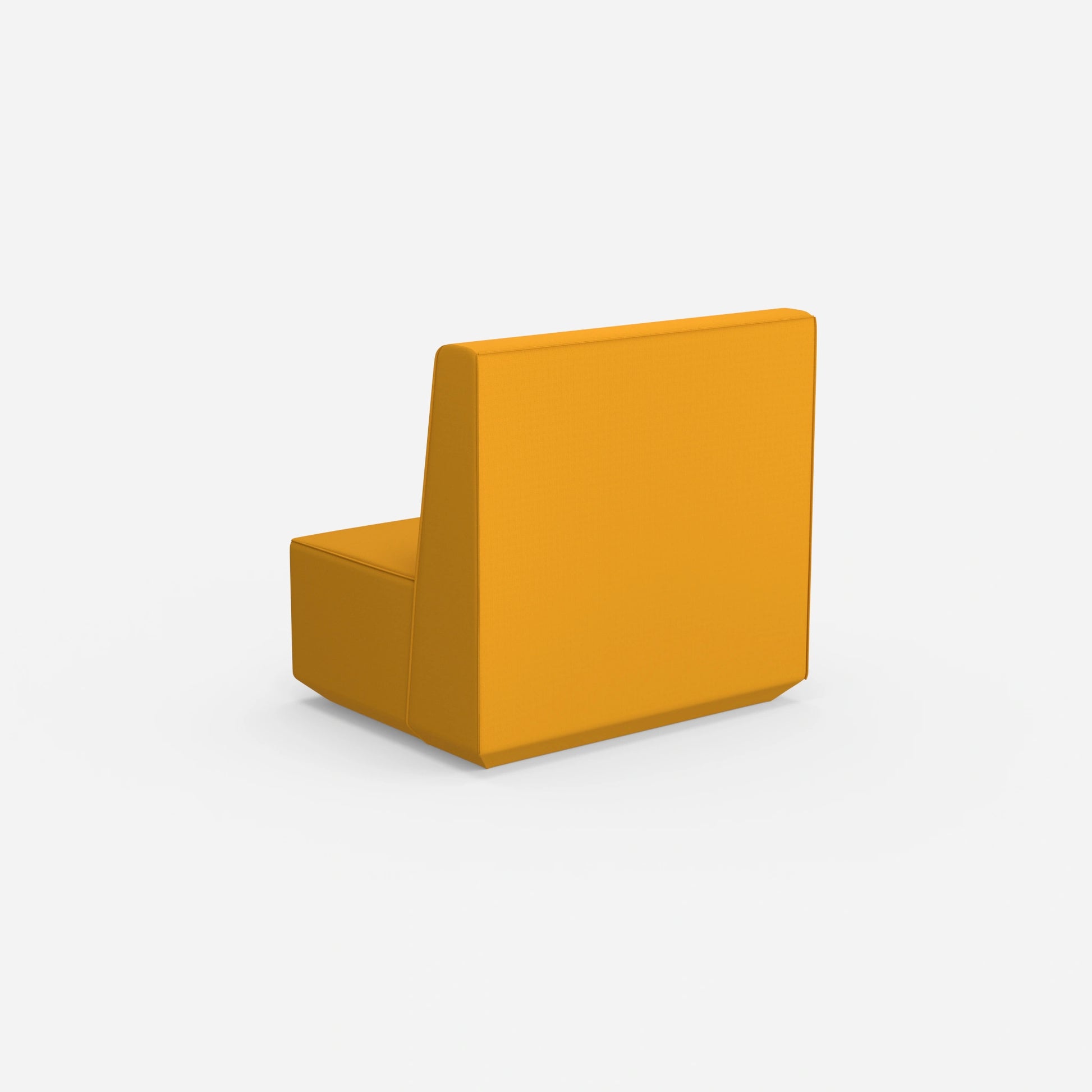 Armchair without backrest with high back from behind