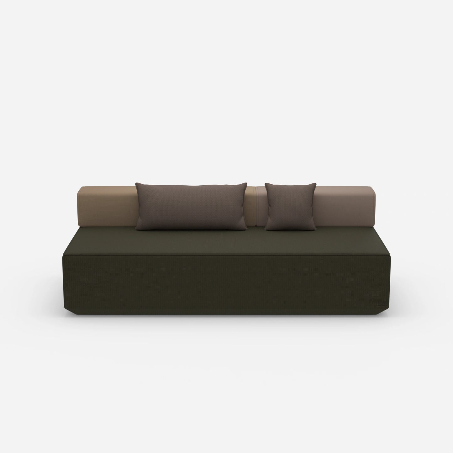 Single sofa bed from the front
