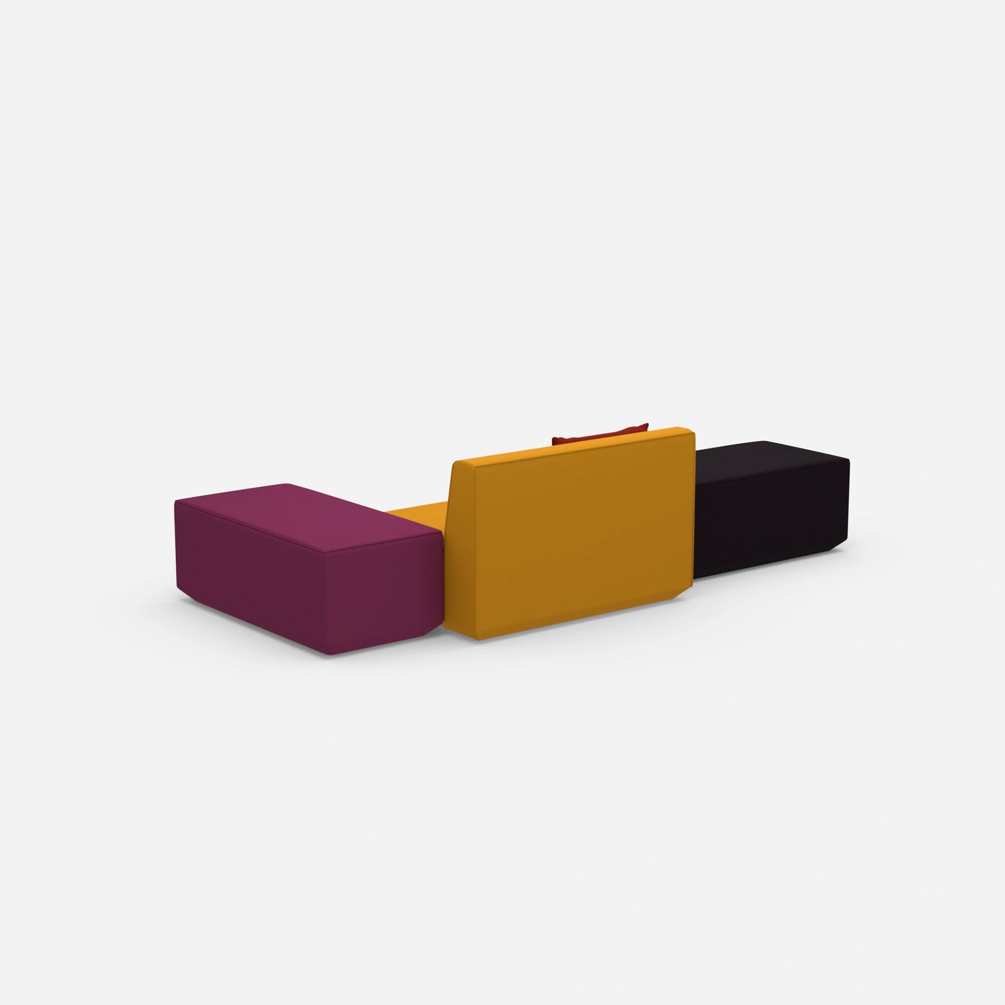 Corner bench from behind