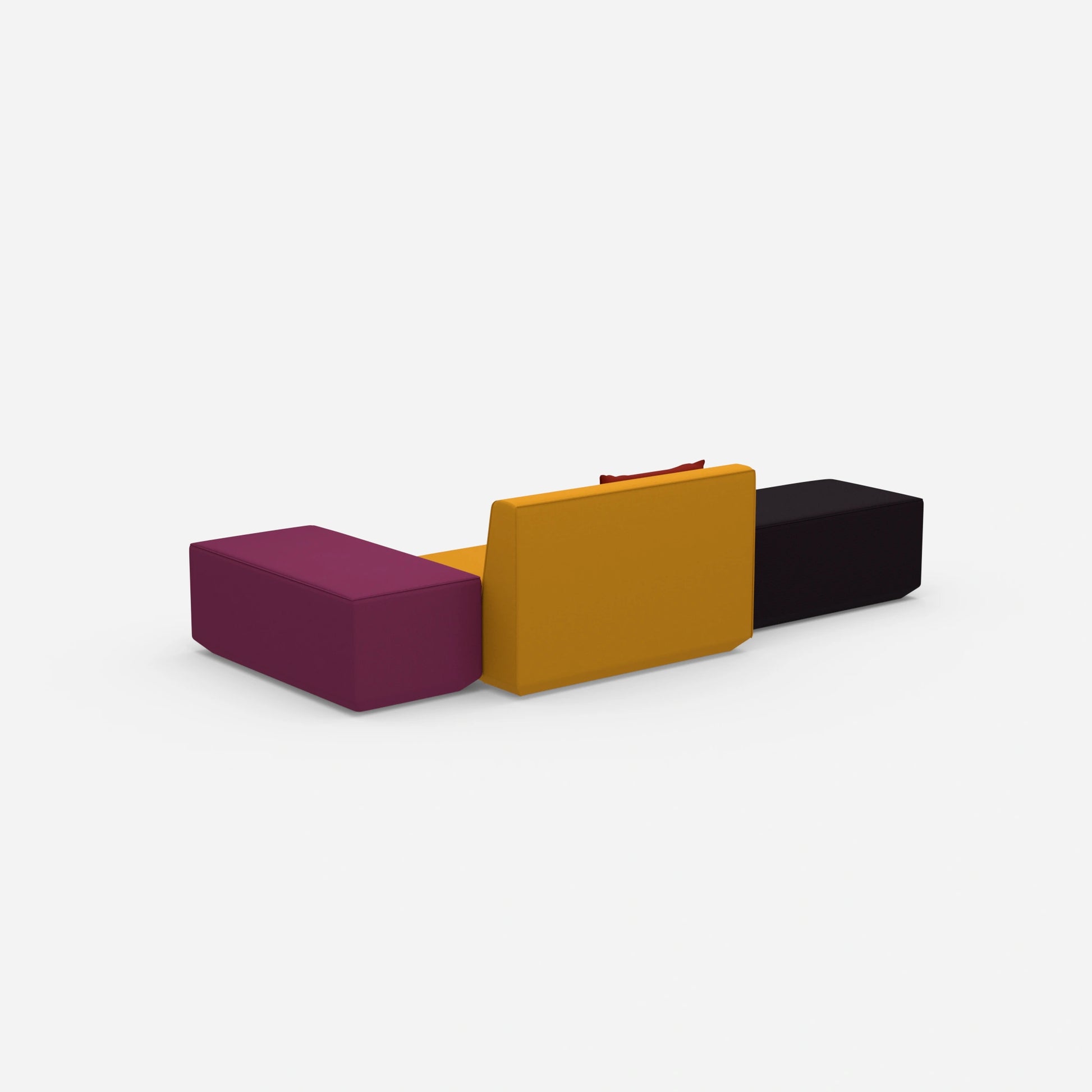 Corner bench from behind