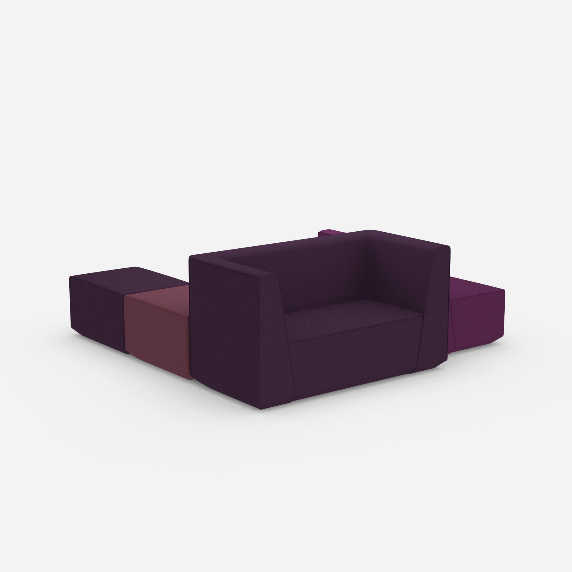 Modern bench design from behind