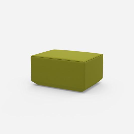 Seat pouf in green from the side