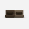 Sofa 3 seater brown from the front