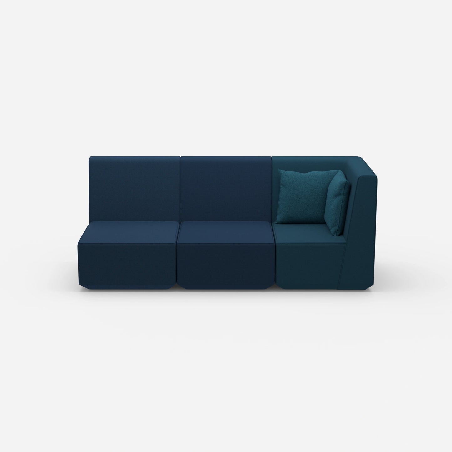 Sofa 3 seater with high backrest from the front