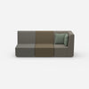 Sofa 3 seater with high backrest from the front
