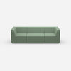Three-seater sofa green from the front