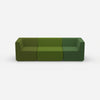 Three-seater sofa green from the front