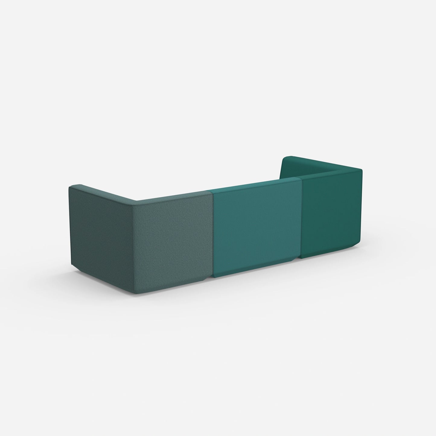 Sofa three-seater green from behind
