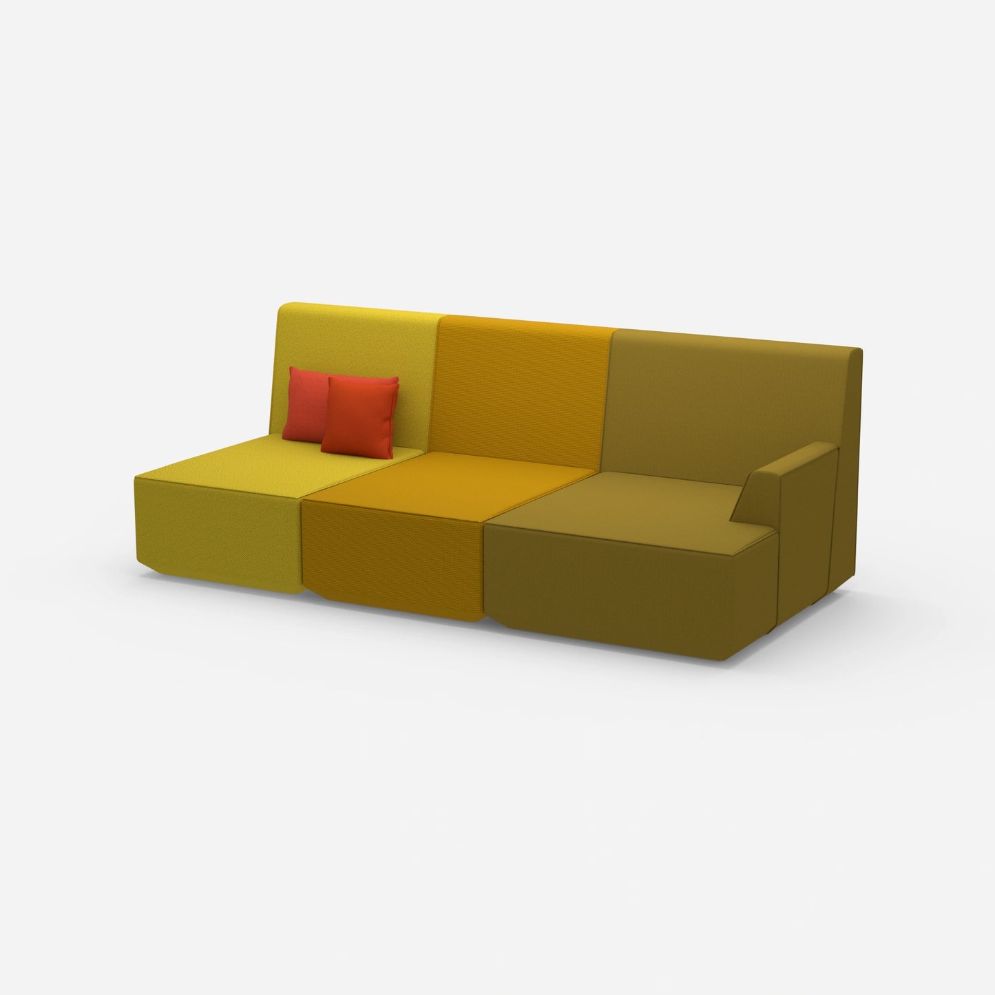 Sofa for 3 as a home theater from the side