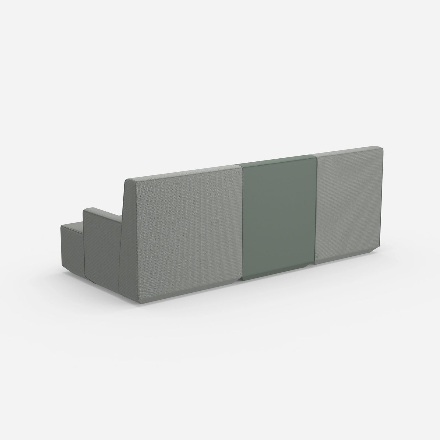 Sofa for 3 as a home theater from behind