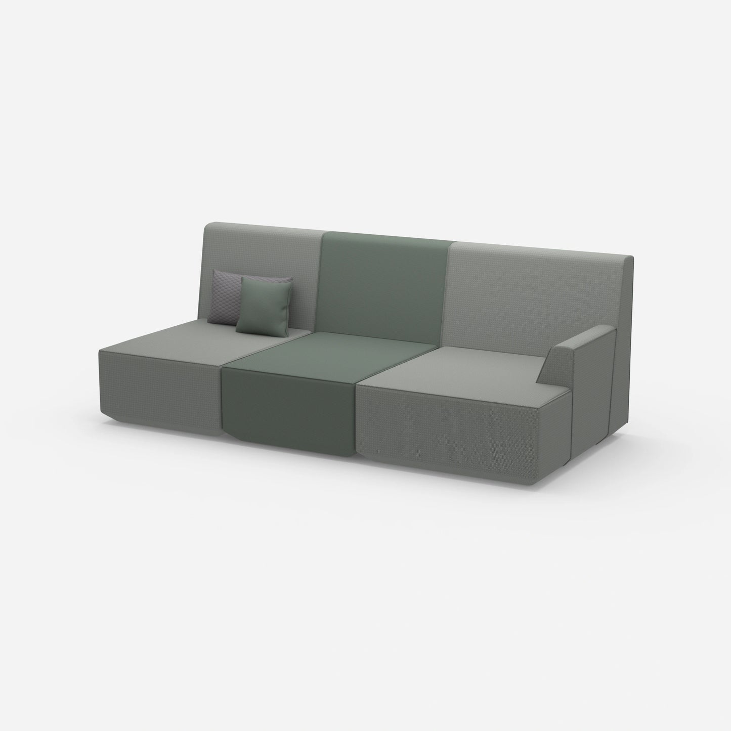Sofa for 3 as a home theater from the side