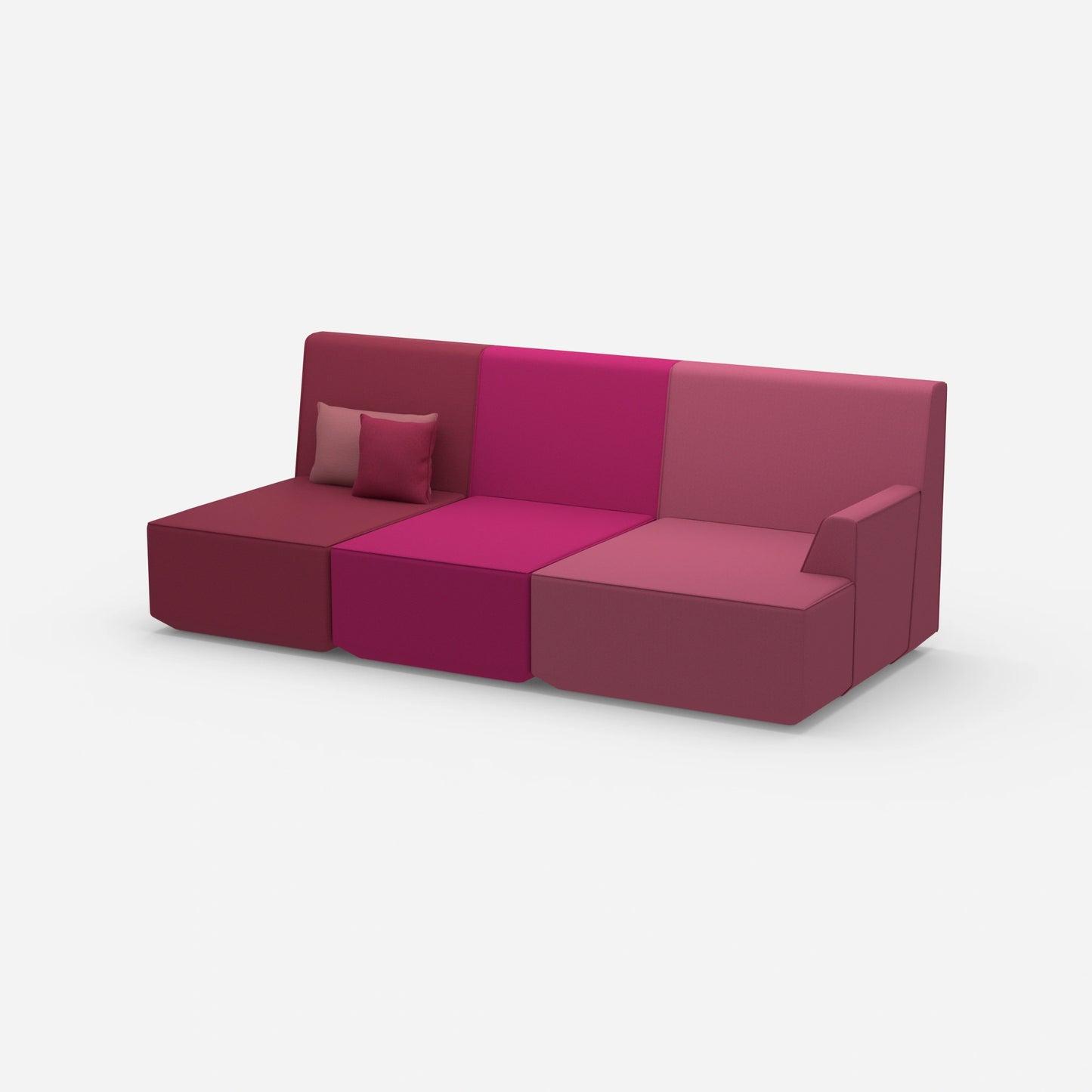 Sofa for 3 as a home theater from the side