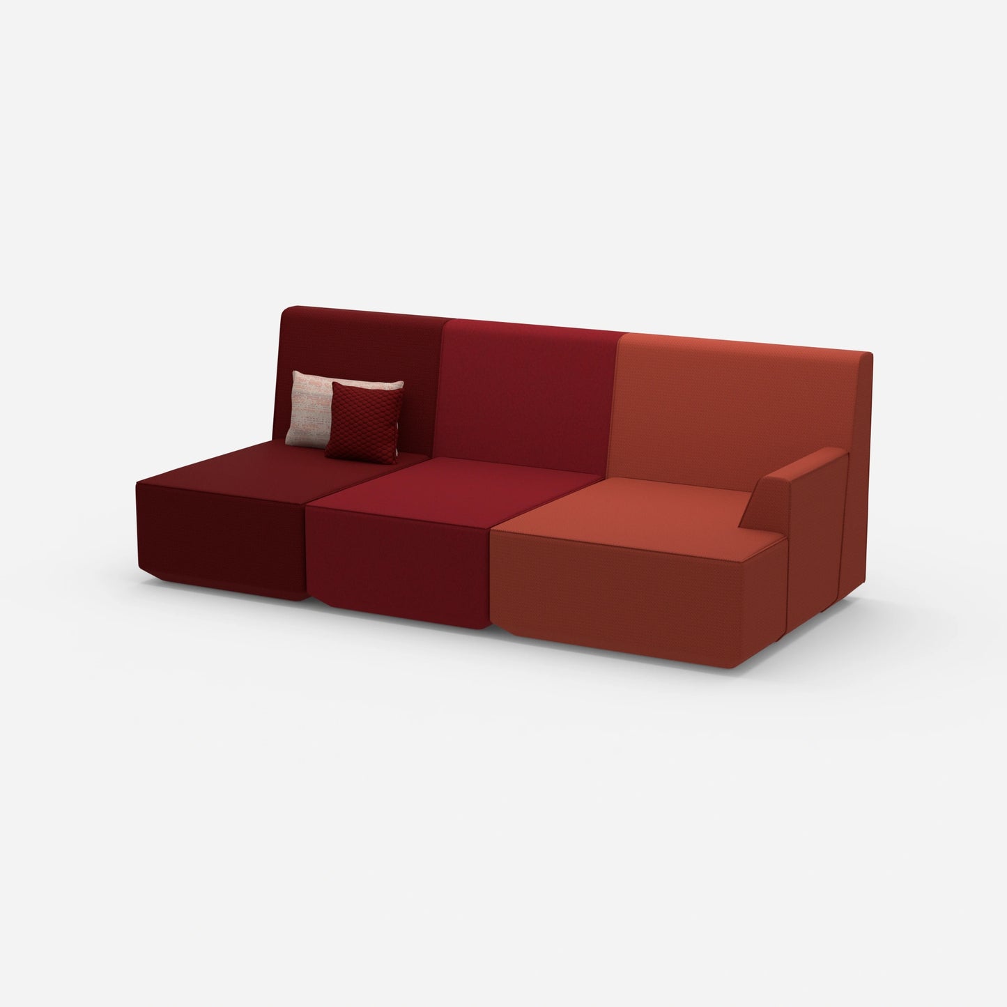Sofa for 3 as a home theater from the side