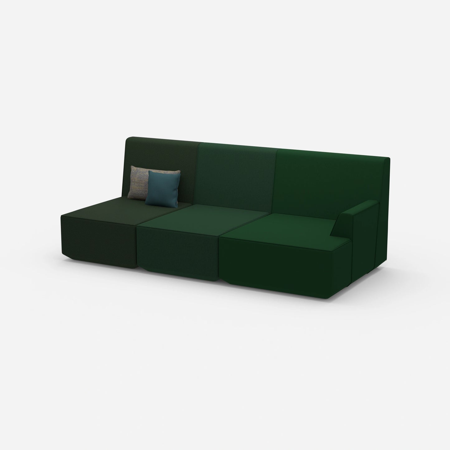 Sofa for 3 as a home theater from the side