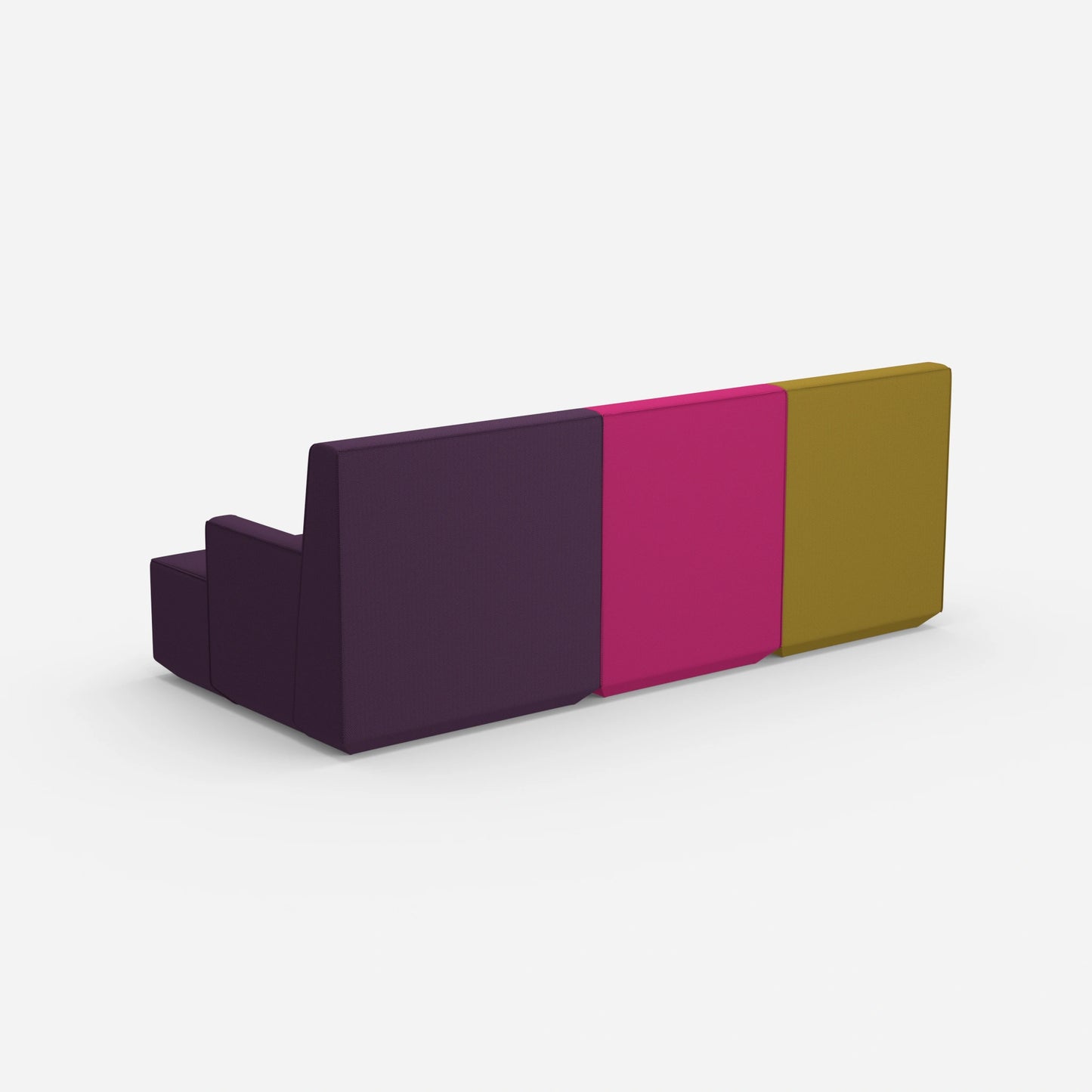 Sofa for 3 as a home theater from behind