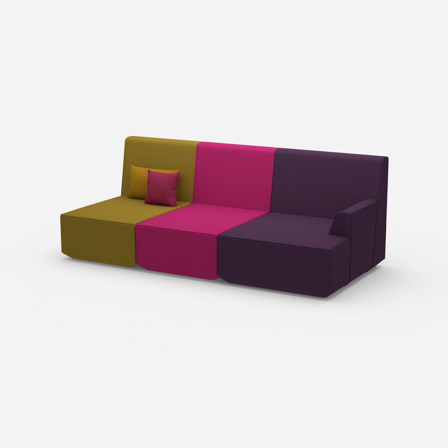 Sofa for 3 as a home theater from the side